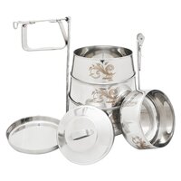 Stainless Steel 4 containers Piramid Lunch box