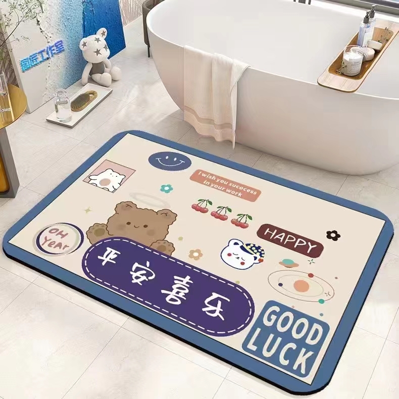 Hot Sale Absorbing Factory Wholesale Rugs Non-Slip Quick Dry Diatomite Bath Mat