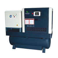 Ac-Cd-20 20Hp Tank Mounted Screw Compressor - Lubrication Type: Lubricated
