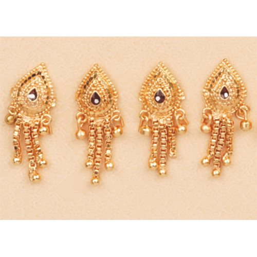 Designer Artificial Gold Card Butti Earrings