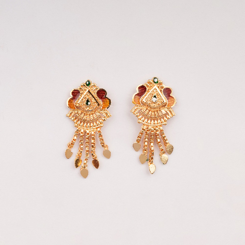 Designer Artificial Golden Butti Earrings