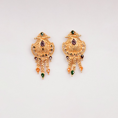 Fancy Imitation Golden Butti Earrings - Gender: Women'S