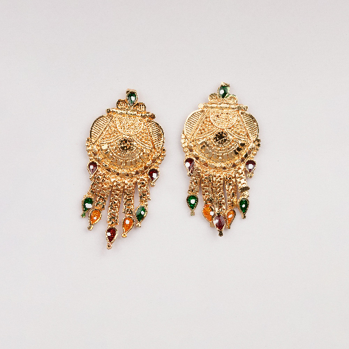 Designer Imitation Golden Butti Earrings - Gender: Women'S