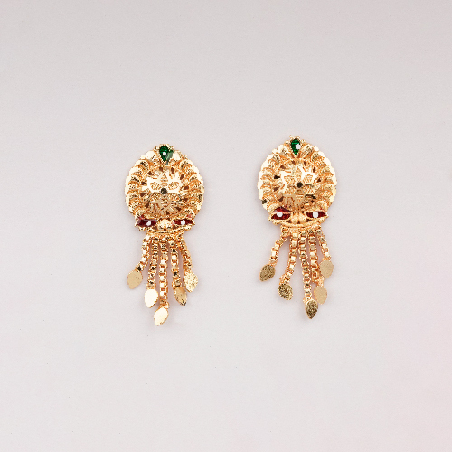 Stylish Artificial Golden Butti Earrings