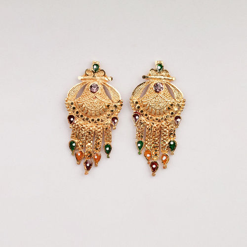 Party Wear Imitation Golden Butti Earrings - Gender: Women'S