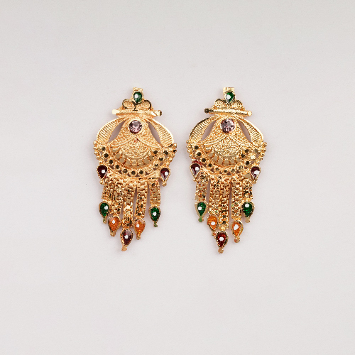 Party Wear Imitation Golden Butti Earrings
