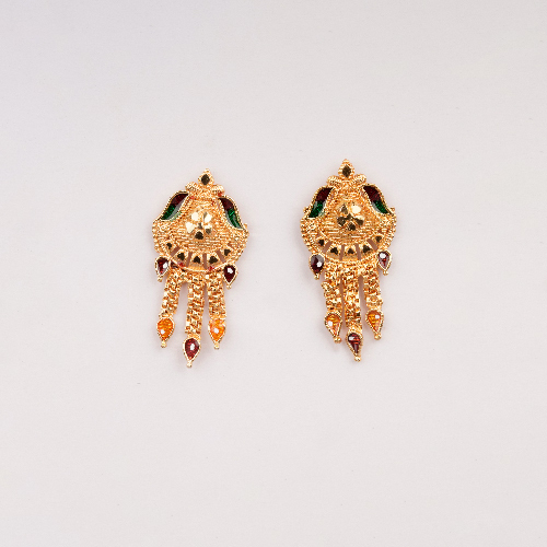 High Quality Artificial Golden Butti Earrings