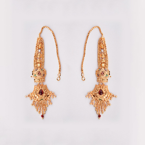 Imitation Gold Long Earrings