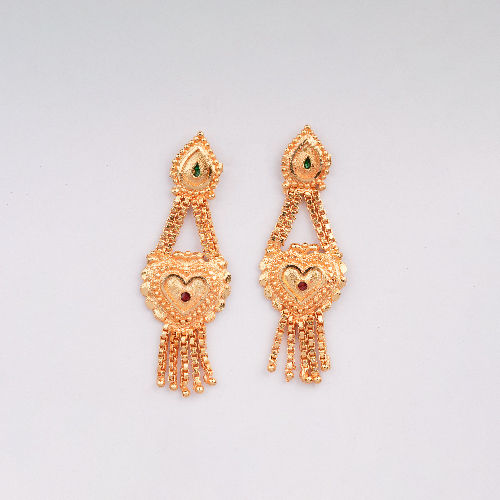 Fancy Gold Earrings - Color: Golden