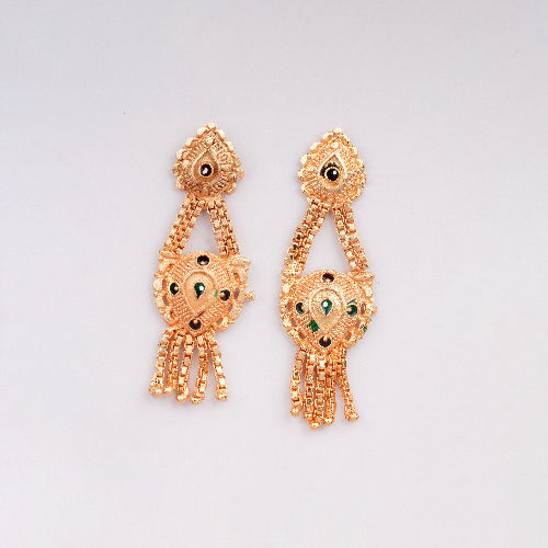 Designer Artificial Gold Earrings - Color: Golden