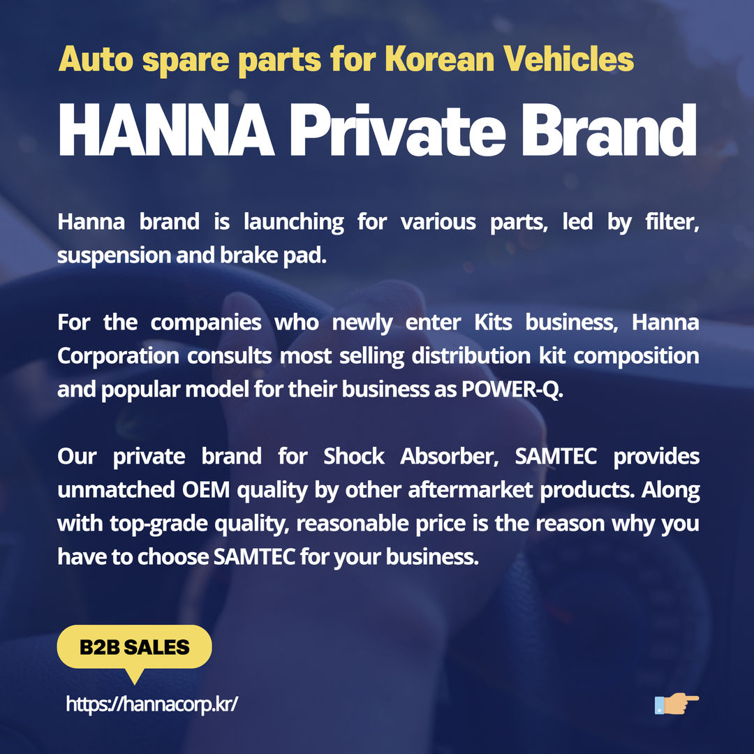 Auto spare parts for Korean Vehicles