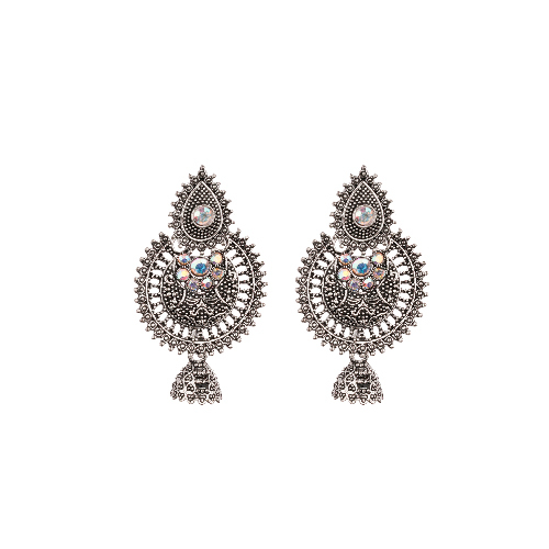 Designer Oxodiz Silver Jhumka