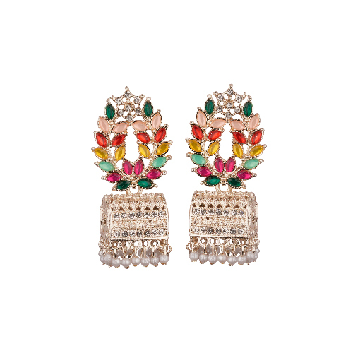 Designer Oxodiz Silver Jhumka