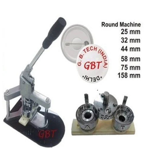 Button Badge Making Machine 158Mm - Color: Silver