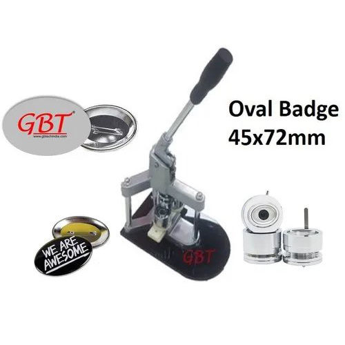 Oval Badge Making Machine 45X57 - Color: Silver