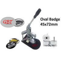 Oval Badge Making Machine 45x57 - Color: Silver