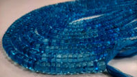 Natural Swiss blue Topaz Rondelle Plain 6mm Beads Strand 8 Inches Long