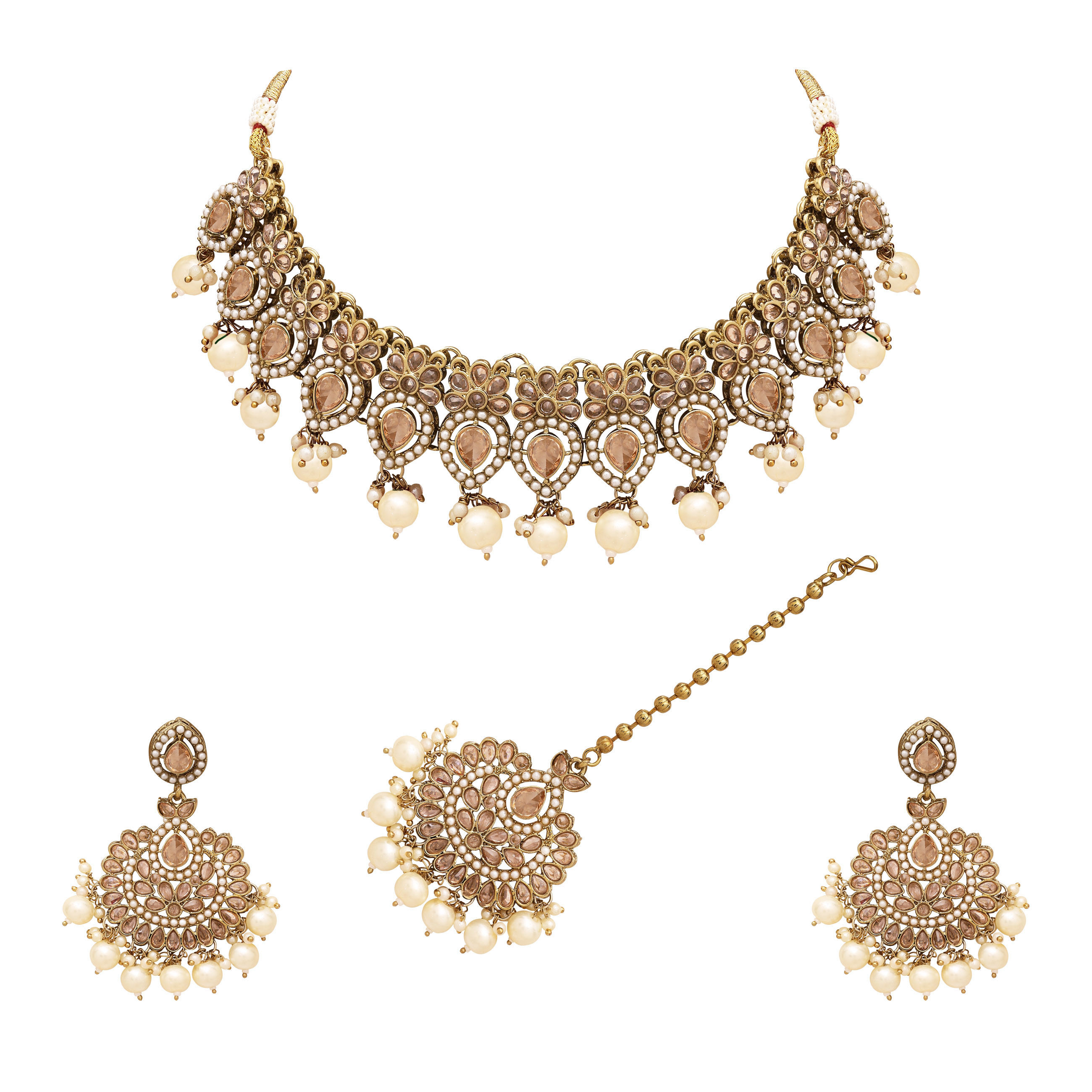 Reverse AD Wedding Collection | Reverse AD Necklace| Choker Necklace set| Reverse AD Stone| Mehandi Plated| Bridal Necklace set