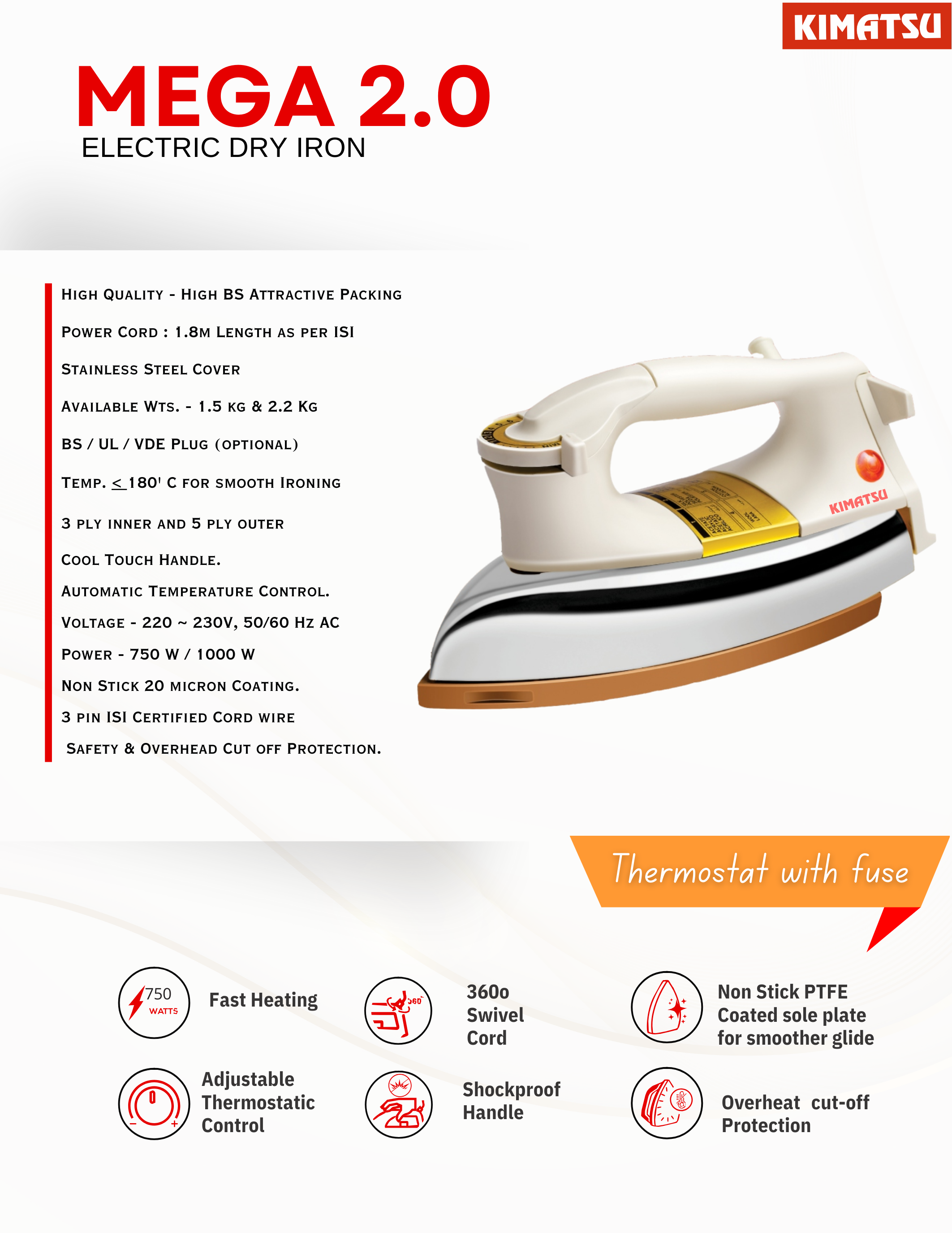 Electric Dry Iron- PLANCHA