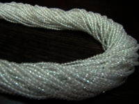 Natural White Topaz 2mm Rondelle Faceted Beads Strand 13 inch long