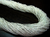 Natural White Topaz 2mm Rondelle Faceted Beads Strand 13 inch long