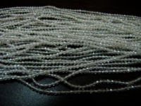 Natural White Topaz 2mm Rondelle Faceted Beads Strand 13 inch long