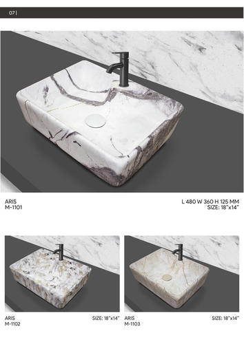 Marble Table Top Basin P7 to P12