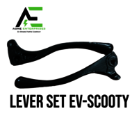 Lever Set Ev Scooty - Durable Alloy, Standard Size, Matte Black Finish | Essential Control And Safety Components For Electric Scooters