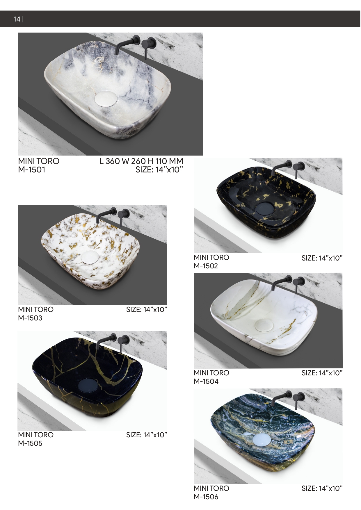 Marble Table Top Basin P13 to P18