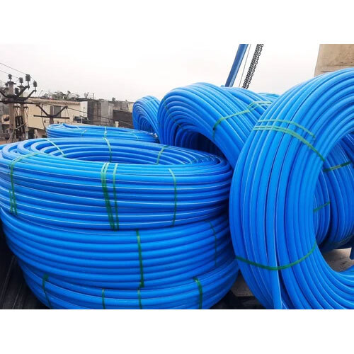 WATEBOSS 1-2 Inch MDPE Plastic Pipes - Blue Round Design, Painted Surface Finish, 1-Year Warranty