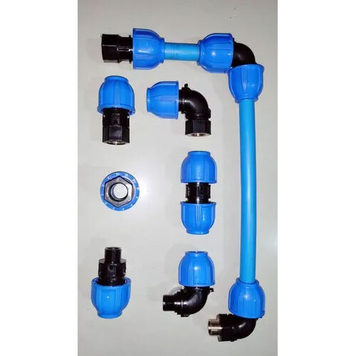 20mm Waterboss Mdpe Mta Elbow - Plastic, Round Shape, Blue & Black Color | Painted Surface Treatment, 1 Year Warranty