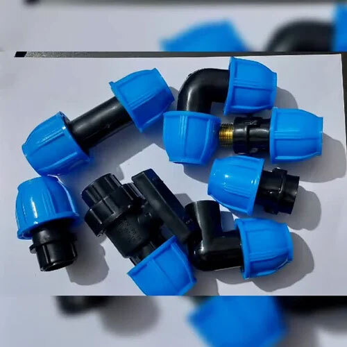 Waterboss Mdpe Pipes Fitting - Plastic Material, Round Shape | Blue & Black, Painted Surface, 1-Year Warranty
