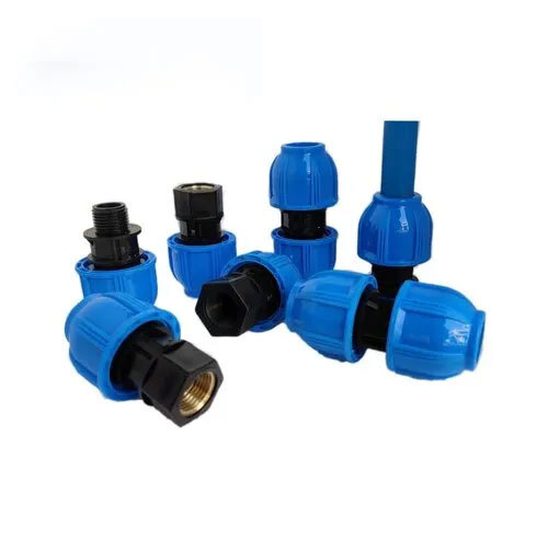WATERBOSS - MDPE & Other Material Compression Coupler Tee , Blue & Black Round Shape, 1-Year Warranty, Painted Finish