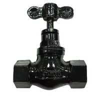 Cast Iron Water Tap - 15mm Size | Glossy Black Finish, Durable Iron Material