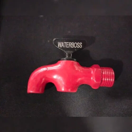 Pvc Bib Cock Tap - Iron 15mm | Red & Black Satin Finish, Durable Design for Versatile Applications