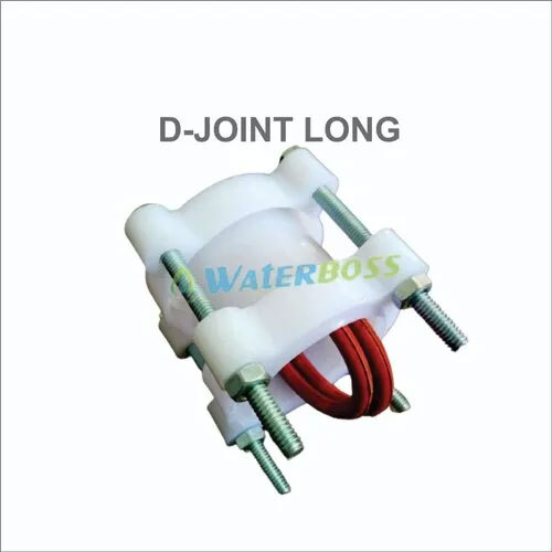 WATERBOSS Pipe D Joint - HDPE Material, White Color for Industrial Applications | Good Quality Durable Performance