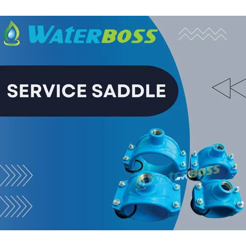 Waterboss Service Saddle Threaded - Agriculture Pipes & Fittings - Color: Blue