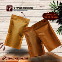 Kraft Paper Stand Up Pouch with Zipper - Eco-Friendly Food Packaging