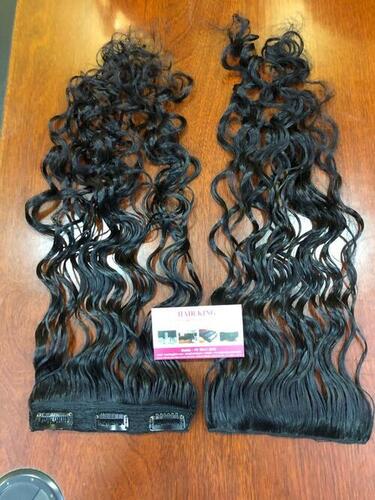 100% NATURAL INDIAN CLIP HUMAN HAIR EXTENSIONS RAW HAIR BUNDLES