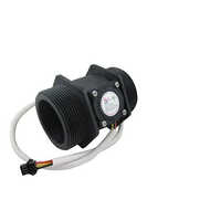 Water Flow Sensor - Plastic Material, All Size Compatibility | 2% Accuracy, Black Color, Industrial Usage
