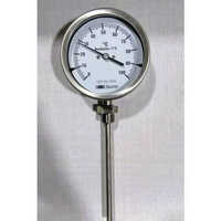 Bimetallic Temperature Gauge - Stainless Steel, 1/2 Inch Size, Silver Color | Ideal For Industrial Use