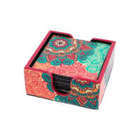 Wooden Mdf Tea Coaster - 4" X 4" Square | Multicolored, Customizable Design, Smooth Coated Finish, Durable For Daily Use