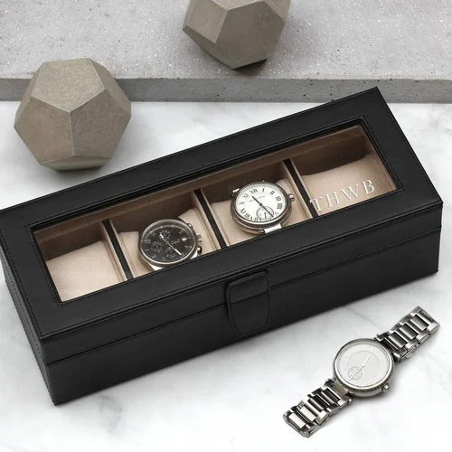 Leatherette Orange Watch Box