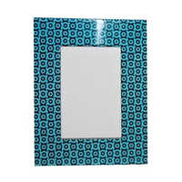 Decorative MDF Wood Photo Frame - MDF Material, Rectangular Shape, Blue Color, Custom Logo Option, Wall Mounting Capability | Polished Finish for Sophisticated Aesthetic