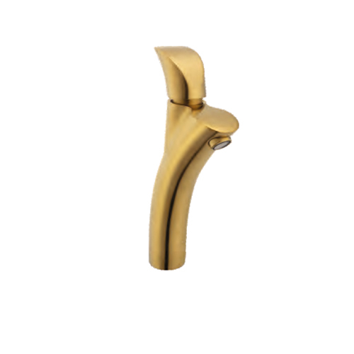 Brushed Gold Single Lever Basin Mixer High