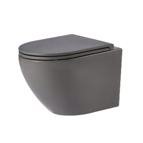 Canele Matt Grey Wall Hung WC