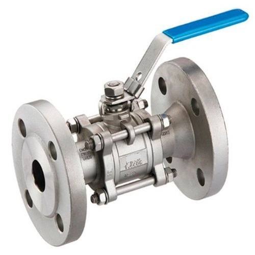 Three piece ball valve PTFE SS304 for chemical processing plants