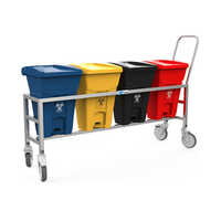 Bio Medical Waste Trolley - High-quality Plastic, Custom Sizes Available , Multi-color Options For Safe Medical Waste Disposal