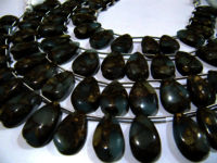 Grey Oyster Turquoise Pear Shape Plain10x16 To 12x20mm Beads Strand 8''Long