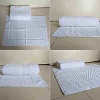 Spa Bathmat - Cotton Blend, 20 X 30 Inches | Available In White, Brown, Grey, Beige, Marron, Royal Blue